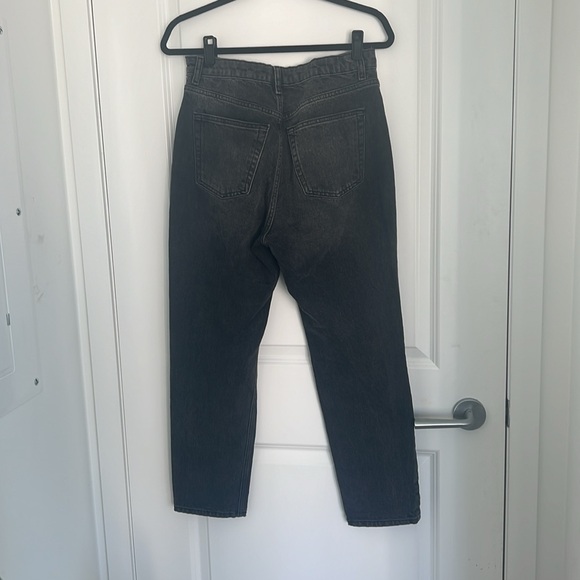 Topshop Washed Black Mom Tapered Jeans - Picture 4 of 4